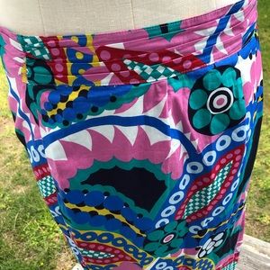 Tie-back tulip skirt in Ratti Kaleidoscope Floral